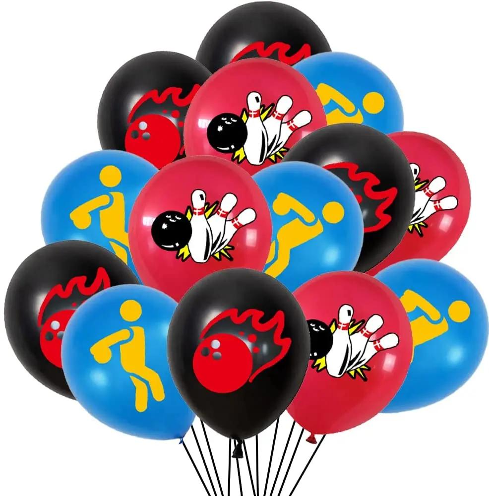 18pcs Bowling Party Balloons Bowling Ball Latex Balloon for Strike Up the Fun Theme Party Baby Shower Birthday Party